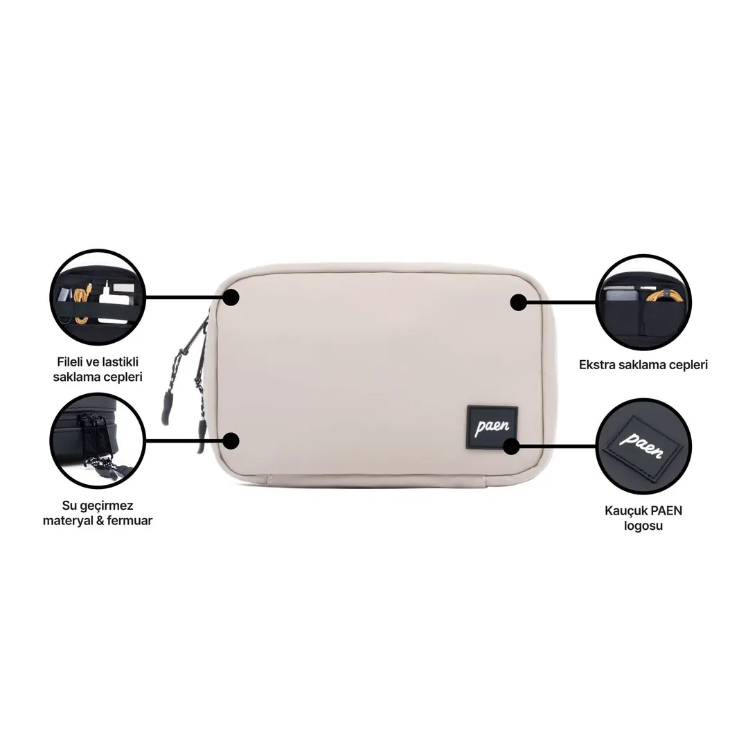 Grid Tech Organizer - Beige — 5